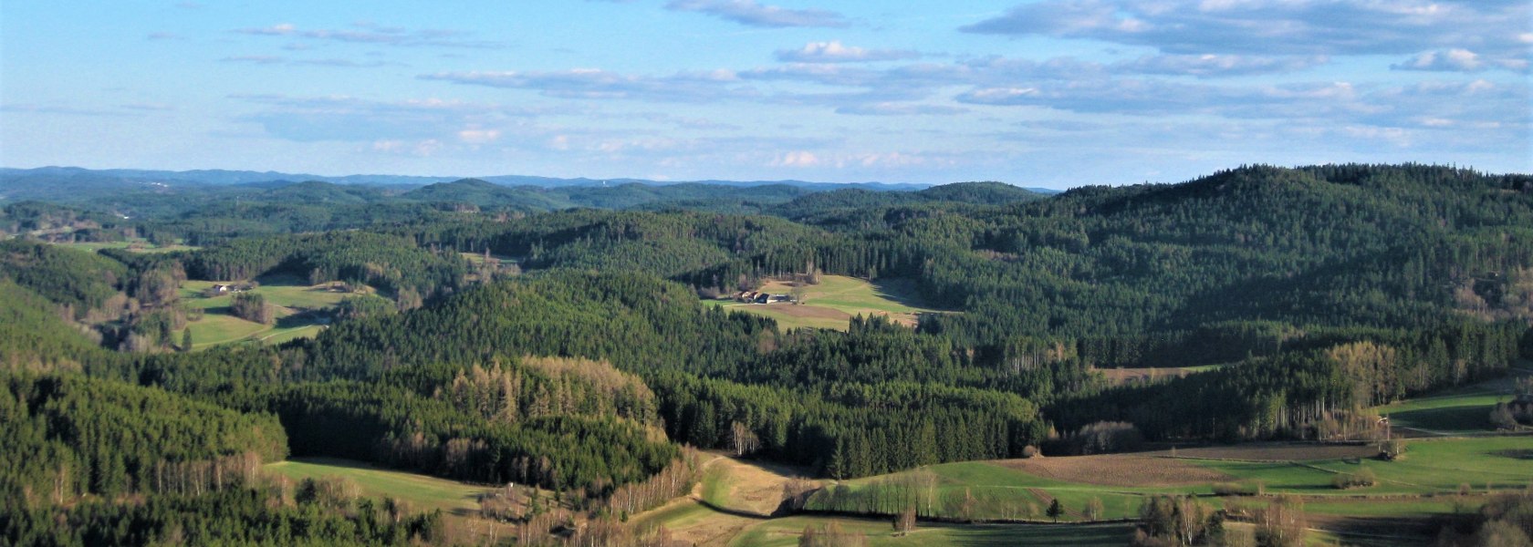 Weitblick vom Aussichtsturm am Schwarzenberg, © Verein Naturpark Nordwald